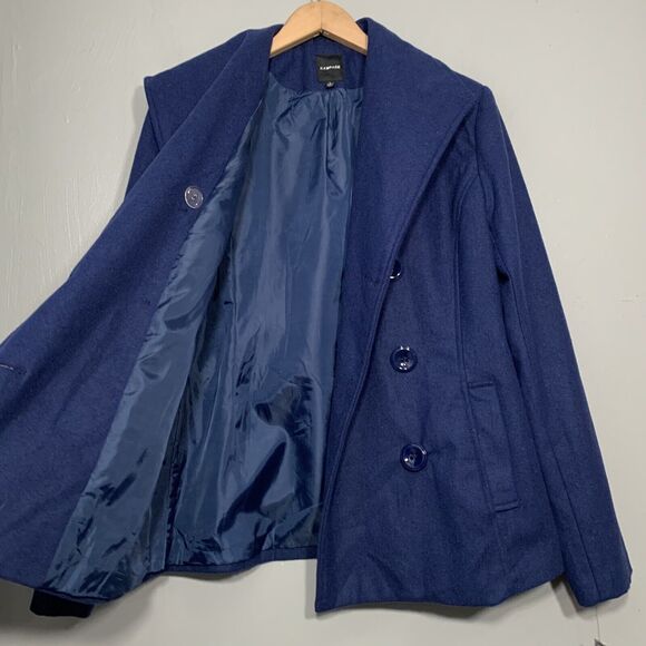 Rampage Size Large Royal Blue Peacoat Double Breasted Jacket Coat Classy Career - Picture 4 of 8